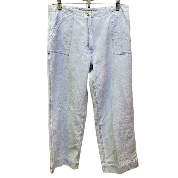 J Jill Sunwashed Damask Patch Pocket Crop Jeans - Picture 2 of 7